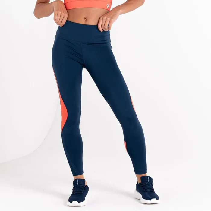 Dare 2b Leggings Move Fitness Leggings Moonlight Denim Neon Peach 8211 Women