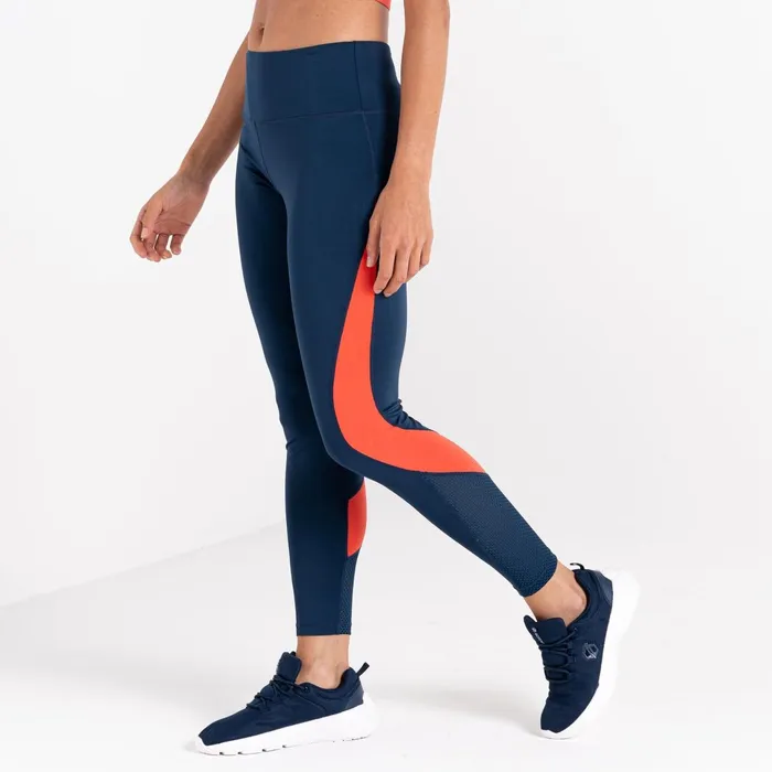 Dare 2b Leggings Move Fitness Leggings Moonlight Denim Neon Peach 8211 Women