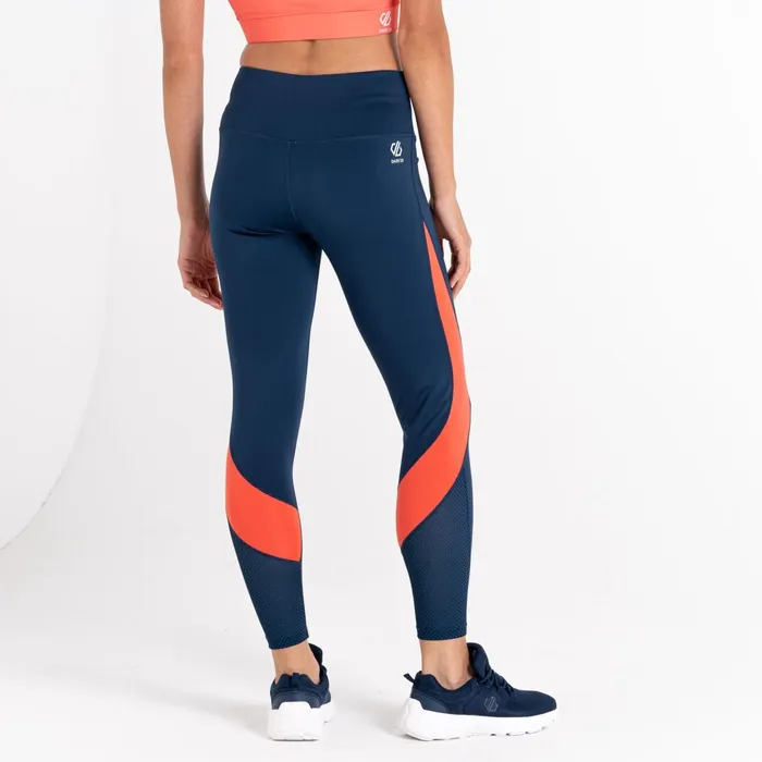 Dare 2b Leggings Move Fitness Leggings Moonlight Denim Neon Peach 8211 Women