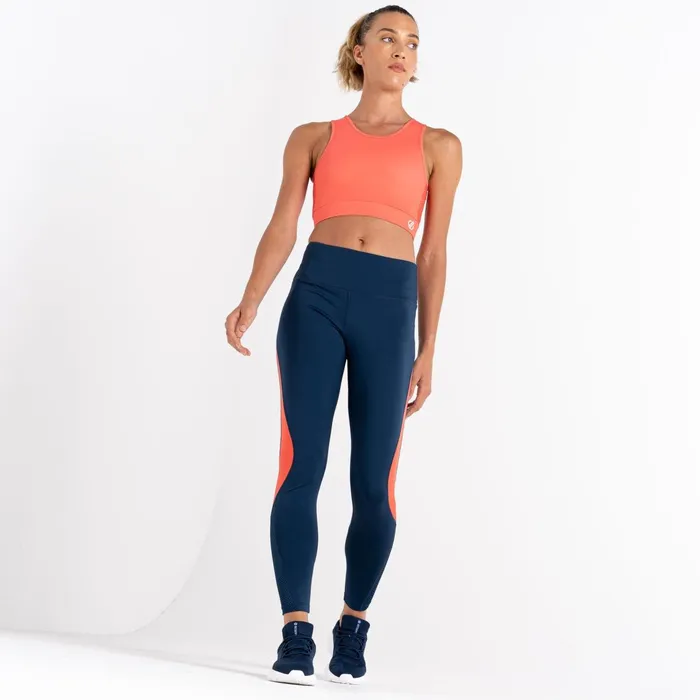 Dare 2b Leggings Move Fitness Leggings Moonlight Denim Neon Peach 8211 Women