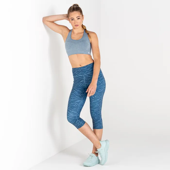 Dare 2b Medium Impact Don039t Sweat It Ii Sports Bra Bluestone Marl 8211 Women