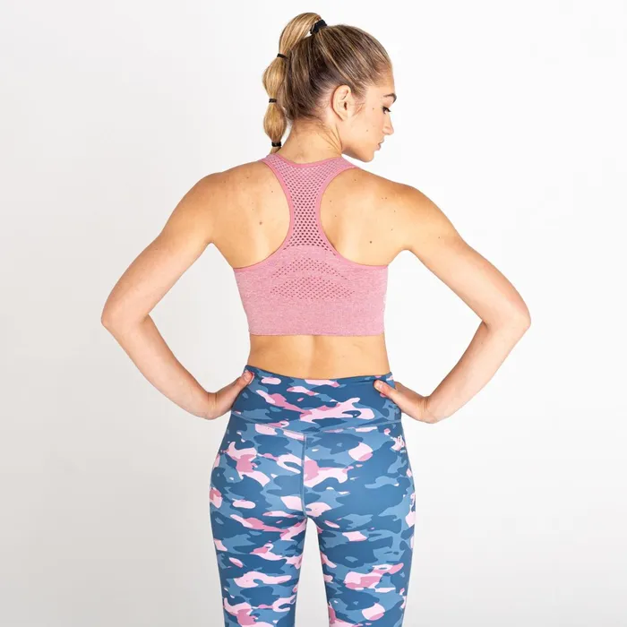 Dare 2b Medium Impact Don039t Sweat It Ii Sports Bra Mesa Rose Marl 8211 Women