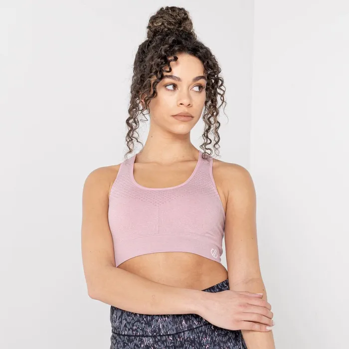 Dare 2b Medium Impact Don039t Sweat It Ii Sports Bra Powder Pink 8211 Women