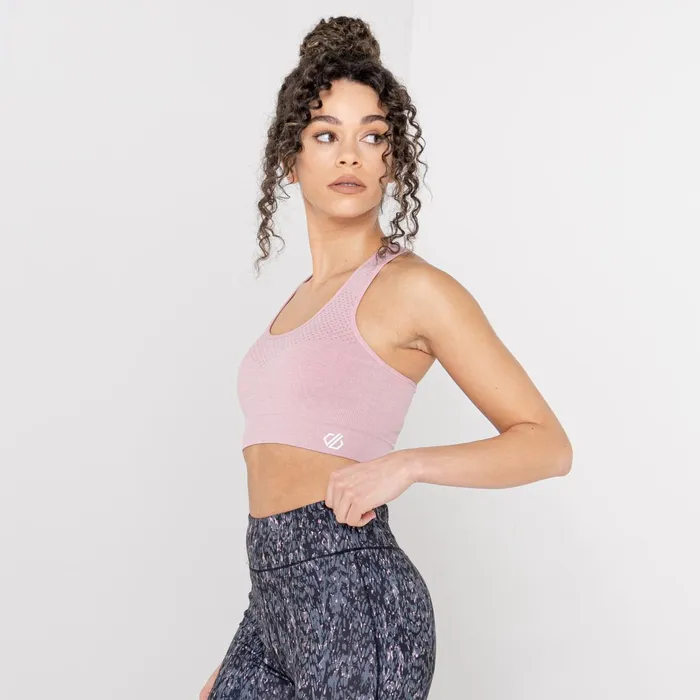 Dare 2b Medium Impact Don039t Sweat It Ii Sports Bra Powder Pink 8211 Women