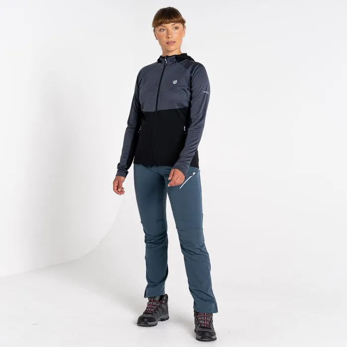 Dare 2b Mid Layers Convey Ii Hooded Core Stretch Midlayer Black Charcoal Marl 8211 Women