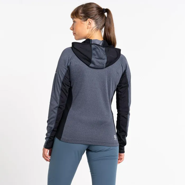 Dare 2b Mid Layers Convey Ii Hooded Core Stretch Midlayer Black Charcoal Marl 8211 Women