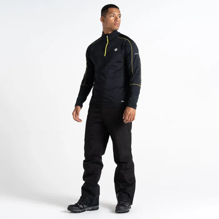 Dare 2b Mid Layers Dignify Ii Half Zip Core Stretch Midlayer Black Yellow 8211 Men