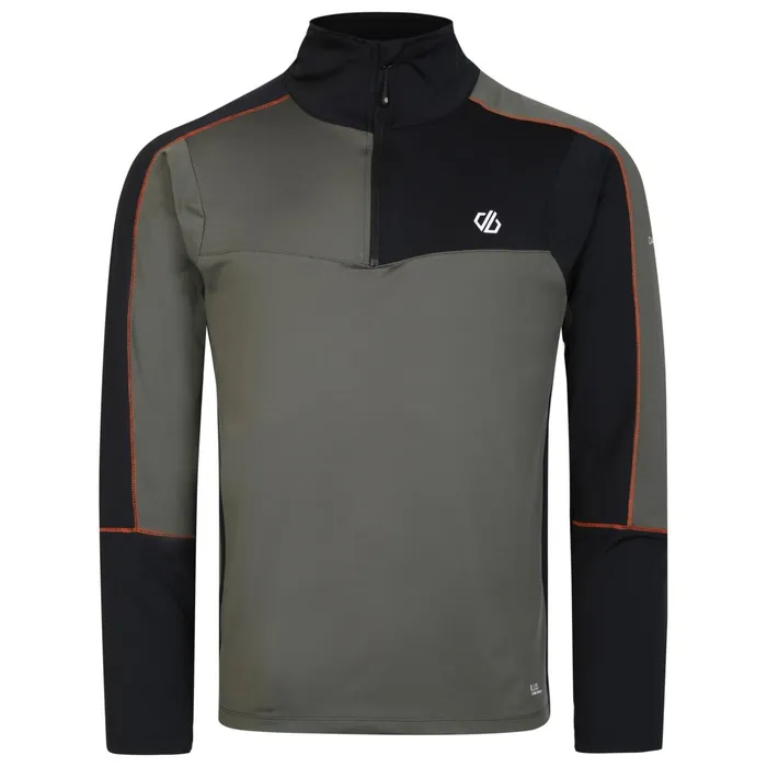 Dare 2b Mid Layers Dignify Ii Half Zip Core Stretch Midlayer Lichen Green Black 8211 Men