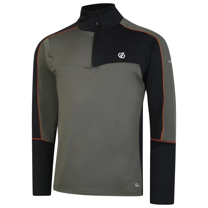 Dare 2b Mid Layers Dignify Ii Half Zip Core Stretch Midlayer Lichen Green Black 8211 Men