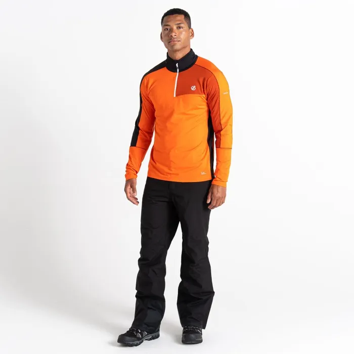 Dare 2b Mid Layers Dignify Ii Half Zip Core Stretch Midlayer Puffins Orange Black 8211 Men