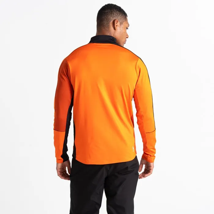 Dare 2b Mid Layers Dignify Ii Half Zip Core Stretch Midlayer Puffins Orange Black 8211 Men