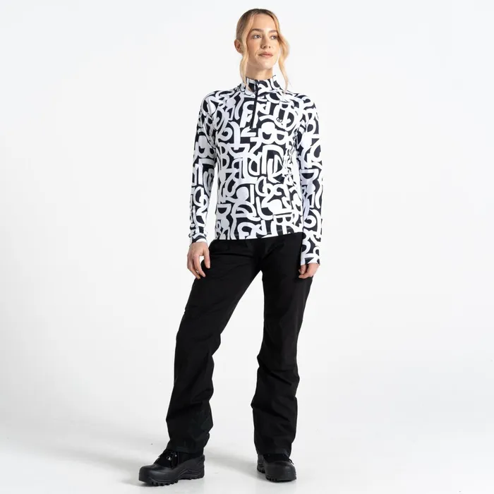 Dare 2b Mid Layers Divulge Lightweight Core Stretch Midlayer Black White Graffiti 8211 Women