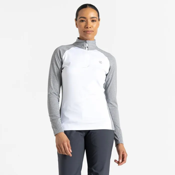 Dare 2b Mid Layers Involved Ii Recycled Lightweight Core Stretch Midlayer White Ash Grey Marl 8211 Women