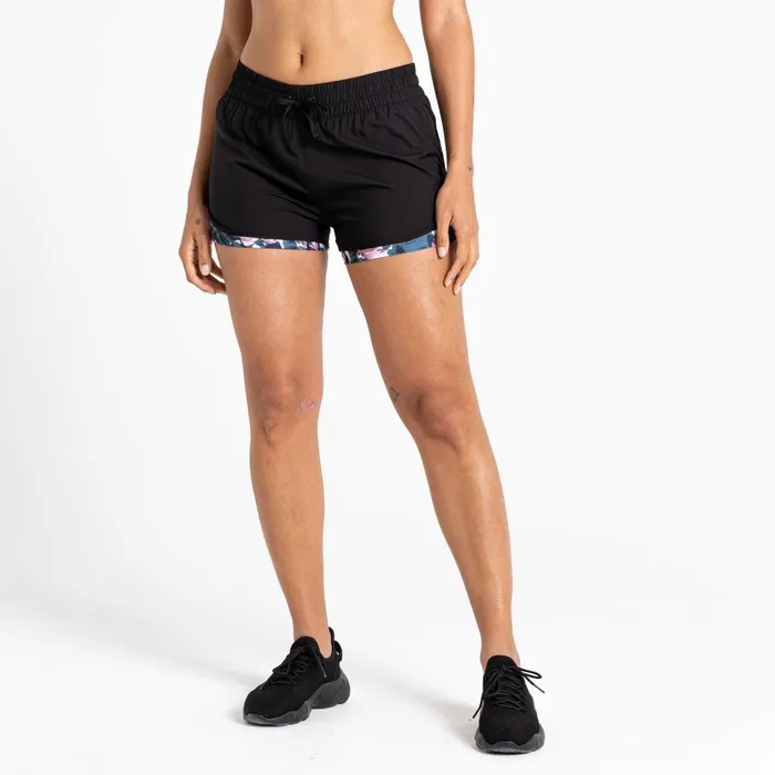Dare 2b Shorts Sprint Up 2In1 Shorts Black Floral Print 8211 Women