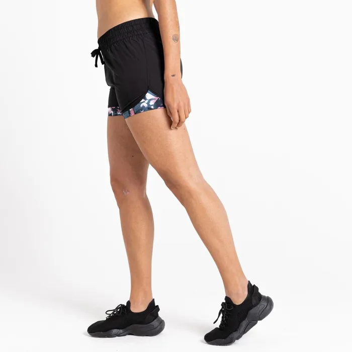 Dare 2b Shorts Sprint Up 2In1 Shorts Black Floral Print 8211 Women