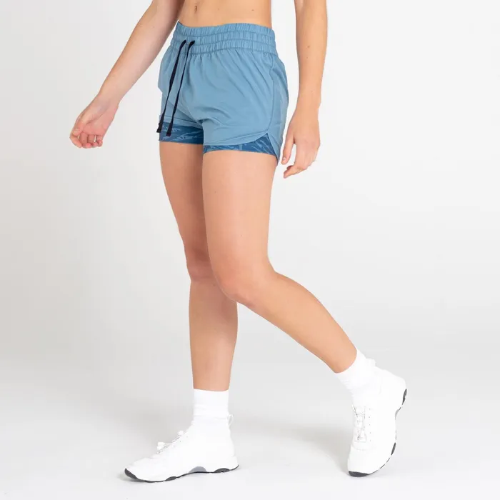 Dare 2b Shorts Sprint Up 2In1 Shorts Bluestone Orin Grey 8211 Women