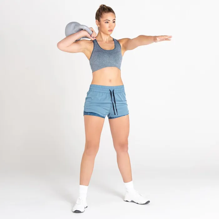 Dare 2b Shorts Sprint Up 2In1 Shorts Bluestone Orin Grey 8211 Women