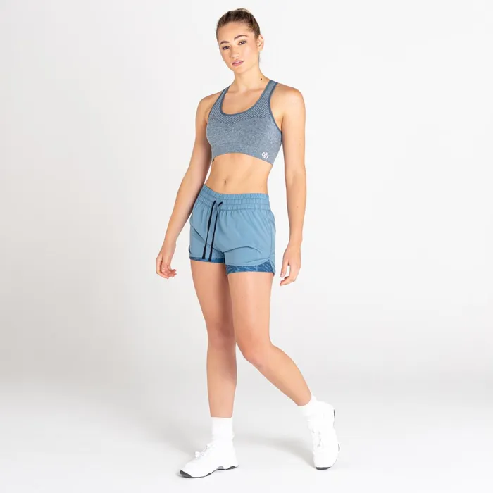 Dare 2b Shorts Sprint Up 2In1 Shorts Bluestone Orin Grey 8211 Women