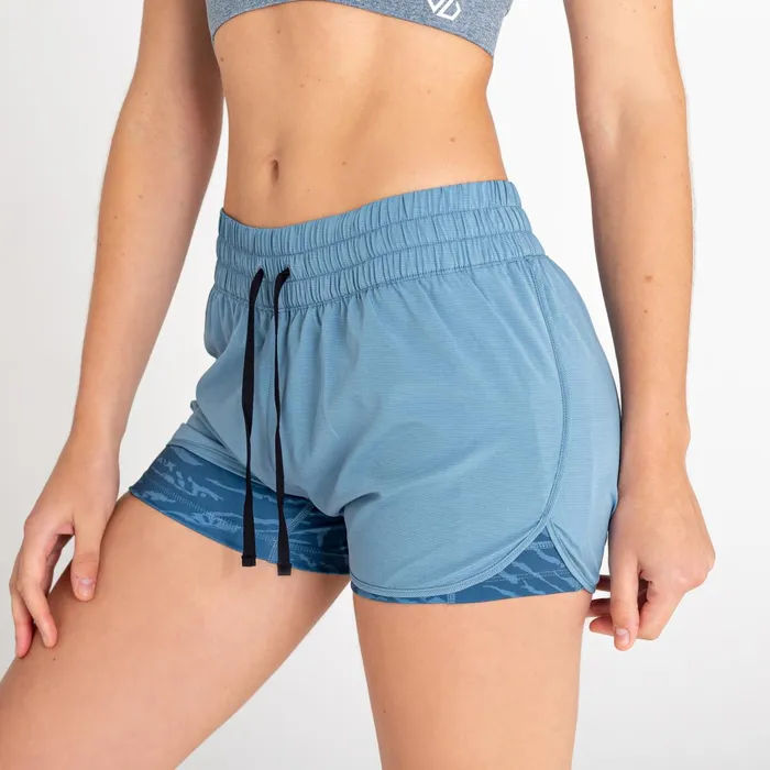 Dare 2b Shorts Sprint Up 2In1 Shorts Bluestone Orin Grey 8211 Women