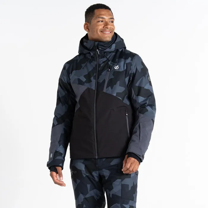 Dare 2b Ski Jackets Baseplate Ski Jacket Grey Black Geo 8211 Men