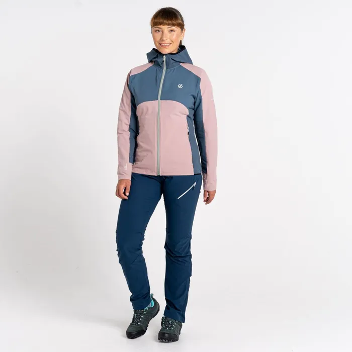 Dare 2b Softshell Jackets Avidly Hooded Softshell Jacket Dusky Rose Orion Grey 8211 Women