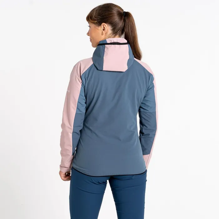 Dare 2b Softshell Jackets Avidly Hooded Softshell Jacket Dusky Rose Orion Grey 8211 Women