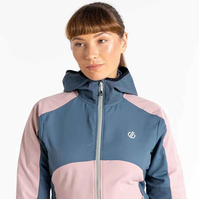 Dare 2b Softshell Jackets Avidly Hooded Softshell Jacket Dusky Rose Orion Grey 8211 Women