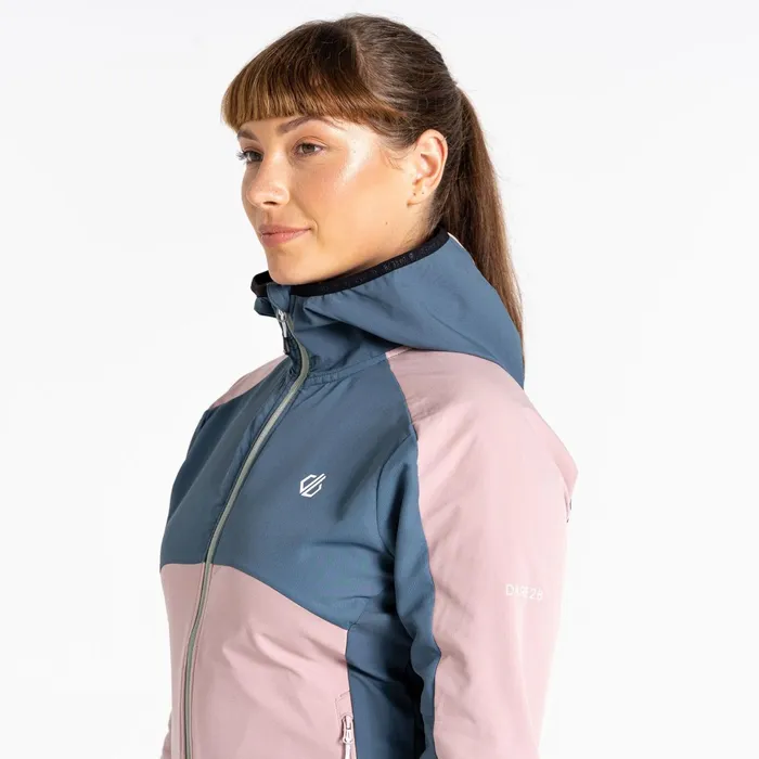 Dare 2b Softshell Jackets Avidly Hooded Softshell Jacket Dusky Rose Orion Grey 8211 Women
