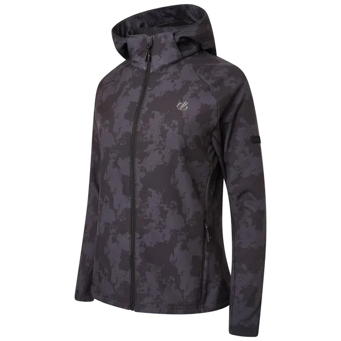 Dare 2b Softshell Jackets Far Out Softshell Jacket Black Mirage Print 8211 Women