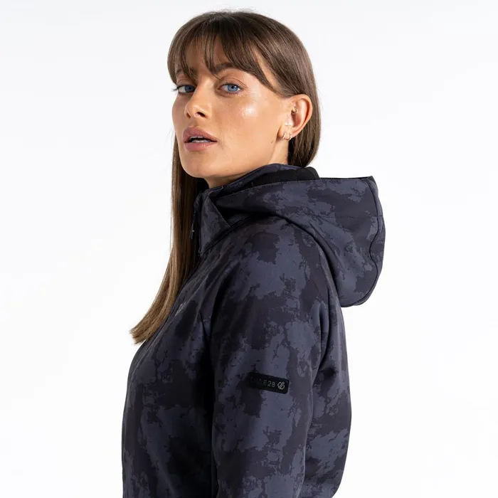Dare 2b Softshell Jackets Far Out Softshell Jacket Black Mirage Print 8211 Women