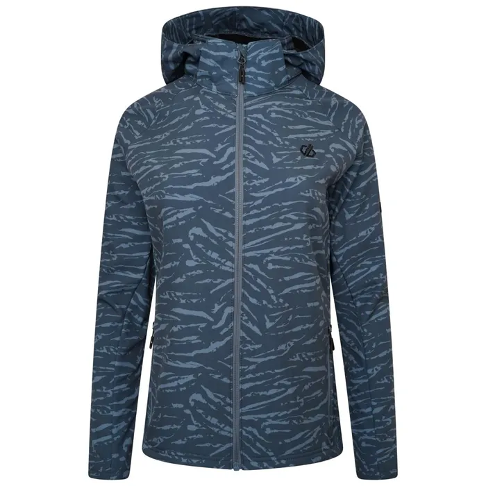 Dare 2b Softshell Jackets Far Out Softshell Jacket Orion Grey Tiger Print 8211 Women