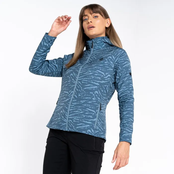 Dare 2b Softshell Jackets Far Out Softshell Jacket Orion Grey Tiger Print 8211 Women