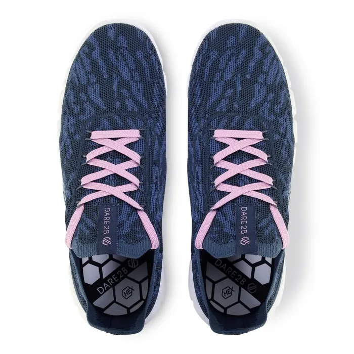 Dare 2b Trainers HexAt Recycled Knit Trainers Orion Grey Powder Pink 8211 Women