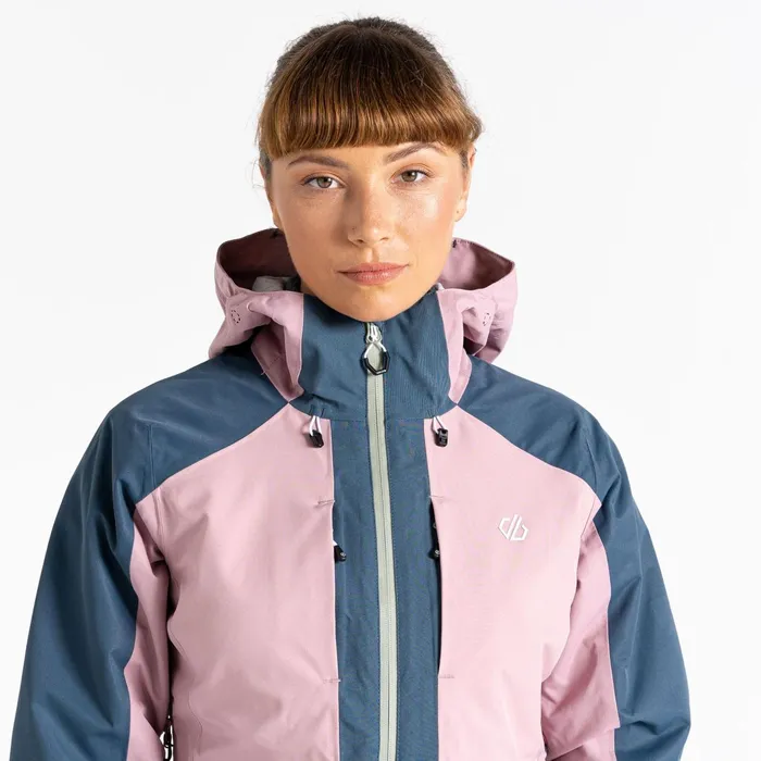 Dare 2b Waterproof Jackets Assuring Waterproof Jacket Dusky Rose Orion Grey 8211 Women