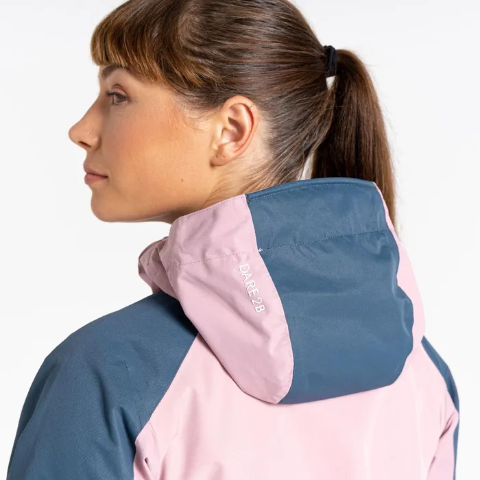 Dare 2b Waterproof Jackets Assuring Waterproof Jacket Dusky Rose Orion Grey 8211 Women