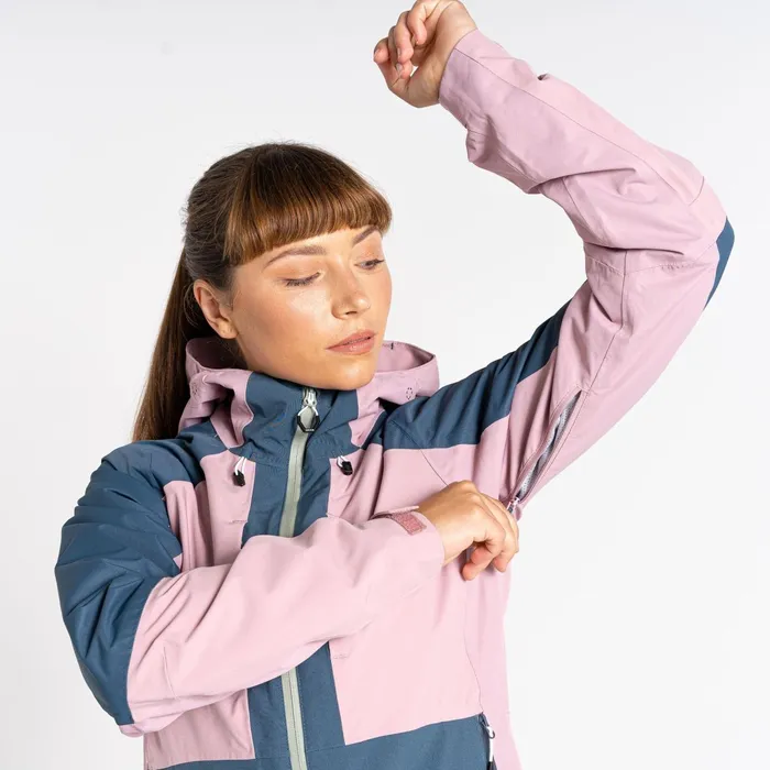 Dare 2b Waterproof Jackets Assuring Waterproof Jacket Dusky Rose Orion Grey 8211 Women