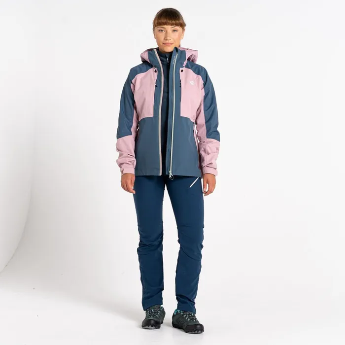 Dare 2b Waterproof Jackets Assuring Waterproof Jacket Dusky Rose Orion Grey 8211 Women