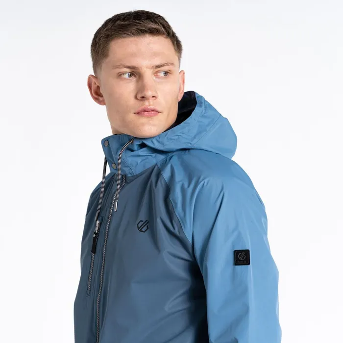 Dare 2b Waterproof Jackets Atomize Waterproof Jacket Stellar Blue Orion Grey 8211 Men