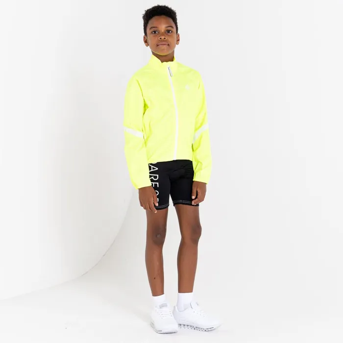 Dare 2b Waterproof Jackets Cordial Waterproof Shell Jacket Fluro Yellow 8211 Kids