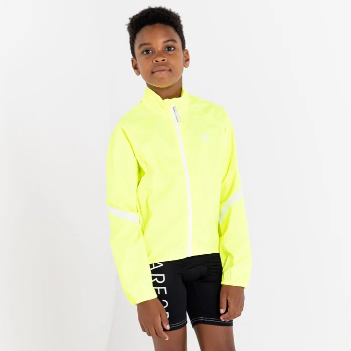 Dare 2b Waterproof Jackets Cordial Waterproof Shell Jacket Fluro Yellow 8211 Kids