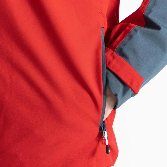 Dare 2b Waterproof Jackets Diluent Era Waterproof Jacket Danger Red Orion Grey 8211 Men