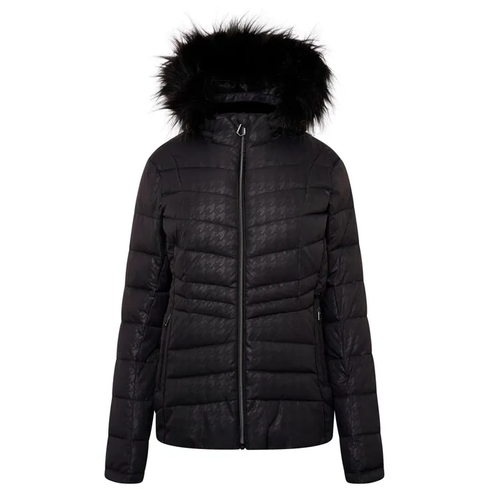 Dare 2b Waterproof Jackets Glamorize Ii Waterproof Ski Jacket Black Dogtooth Print 8211 Women Dare 2b Waterproof Jackets Glamorize Ii Waterproof Ski Jacket Black Dogtooth Print 8211 Women