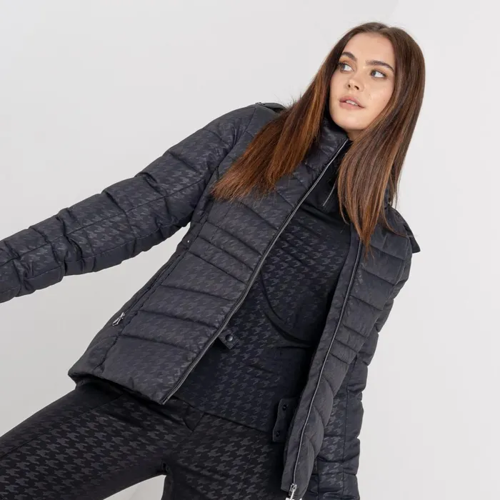 Dare 2b Waterproof Jackets Glamorize Ii Waterproof Ski Jacket Black Dogtooth Print 8211 Women Dare 2b Waterproof Jackets Glamorize Ii Waterproof Ski Jacket Black Dogtooth Print 8211 Women