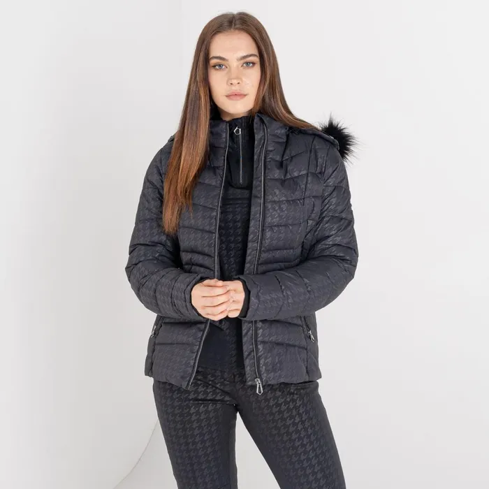 Dare 2b Waterproof Jackets Glamorize Ii Waterproof Ski Jacket Black Dogtooth Print 8211 Women Dare 2b Waterproof Jackets Glamorize Ii Waterproof Ski Jacket Black Dogtooth Print 8211 Women