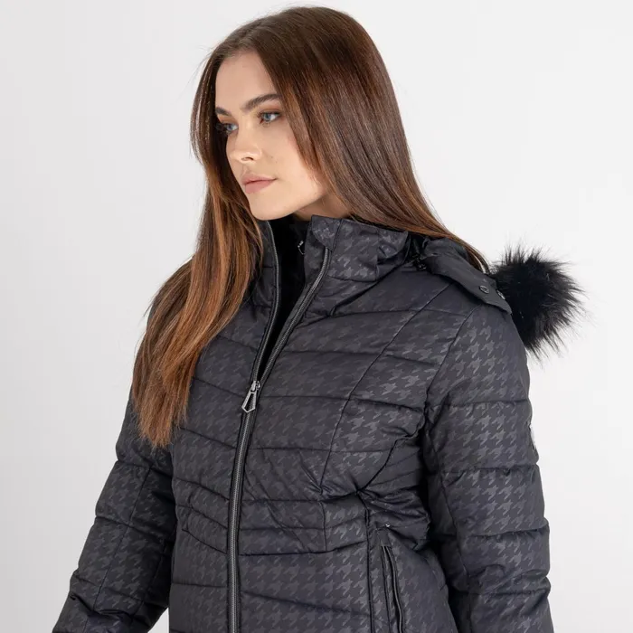 Dare 2b Waterproof Jackets Glamorize Ii Waterproof Ski Jacket Black Dogtooth Print 8211 Women Dare 2b Waterproof Jackets Glamorize Ii Waterproof Ski Jacket Black Dogtooth Print 8211 Women