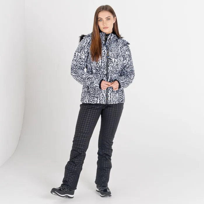 Dare 2b Waterproof Jackets Glamorize Ii Waterproof Ski Jacket Black White Wild Thing Print 8211 Women Dare 2b Waterproof Jackets Glamorize Ii Waterproof Ski Jacket Black White Wild Thing Print 8211 Women