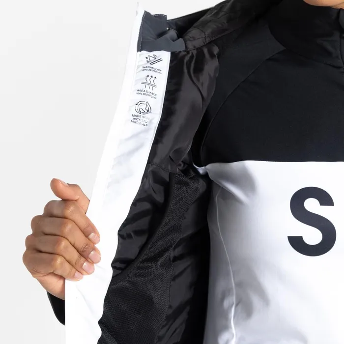 Dare 2b Waterproof Jackets Ice Ski Jacket White Ebony Grey 8211 Women