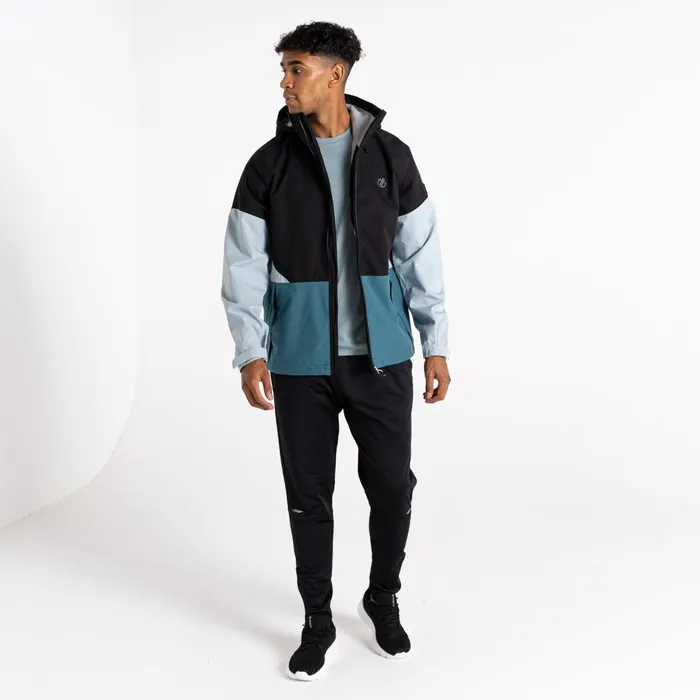 Dare 2b Waterproof Jackets Jermaine Jenas 8211 Terrain Waterproof Jacket Black Mediterranea Green 8211 Men