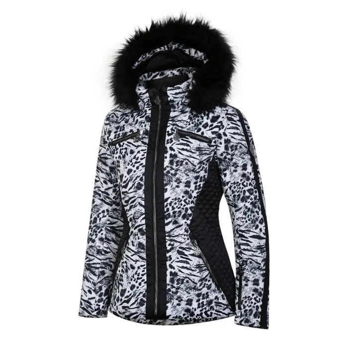 Dare 2b Waterproof Jackets Julien Macdonald 8211 Mastery Ski Jacket White Animal Print 8211 Women