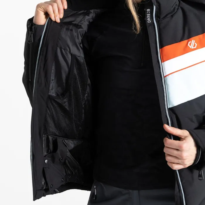 Dare 2b Waterproof Jackets Powder Ski Jacket Black Quiet Blue 8211 Women